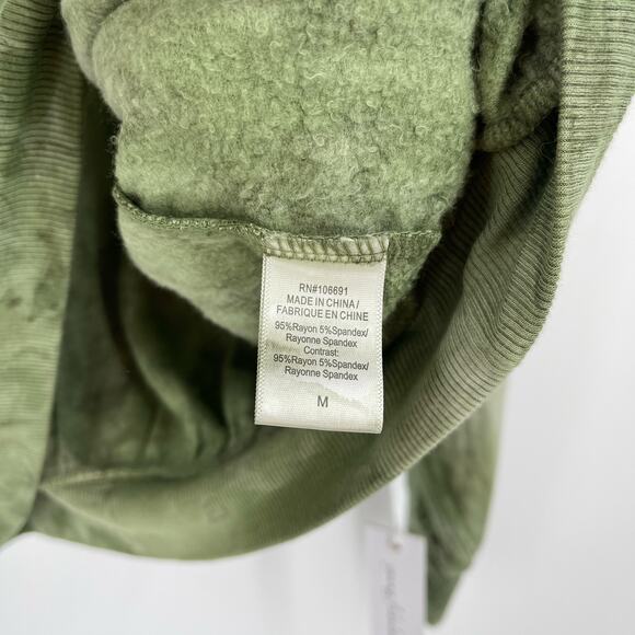 Young Fabulous & Broke Ombre Tie Dye Sweatershirt Green Medium Dolman Sleeve - Picture 3 of 6